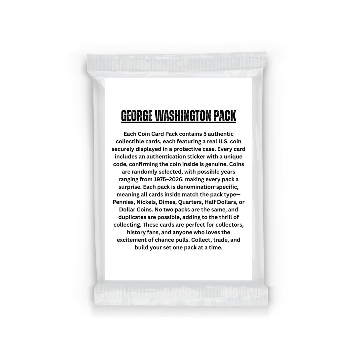 George Washington Edition – Coin Card Pack