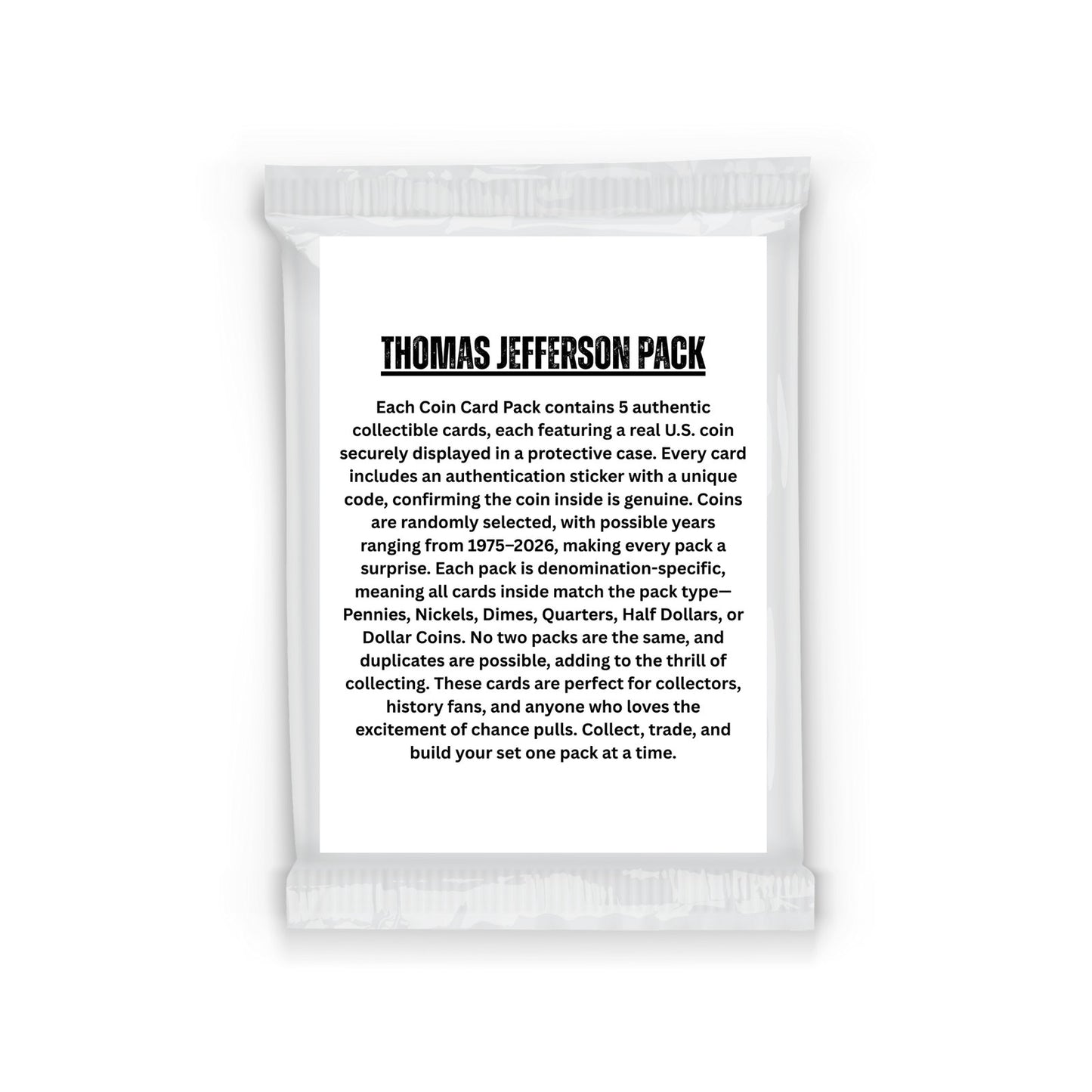 Thomas Jefferson Edition – Coin Card Pack