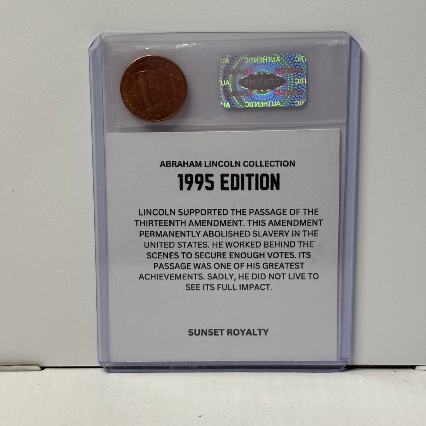 1995 Penny - Abraham Lincoln Collection