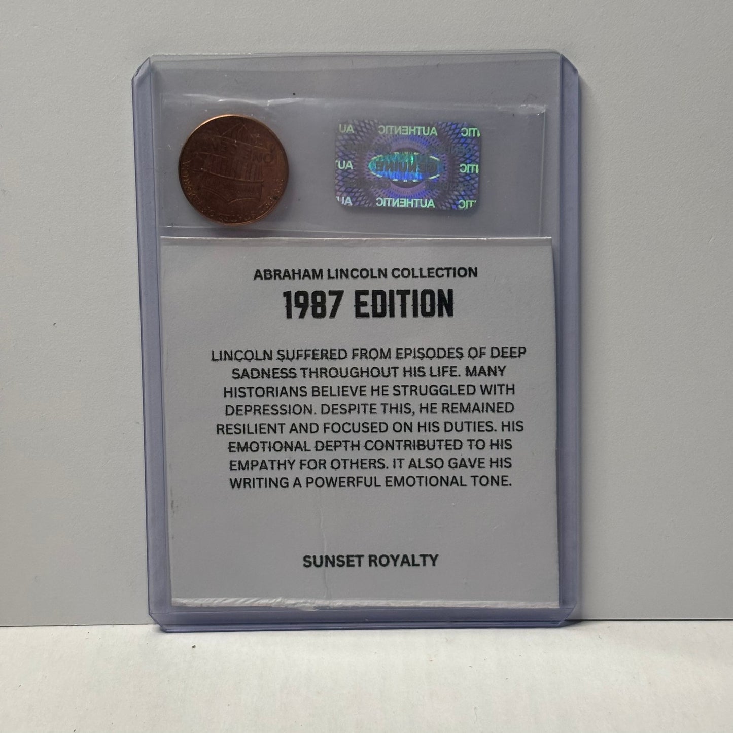 1987 Penny - Abraham Lincoln Collection