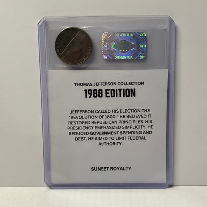 1988 Nickel - Thomas Jefferson Collection