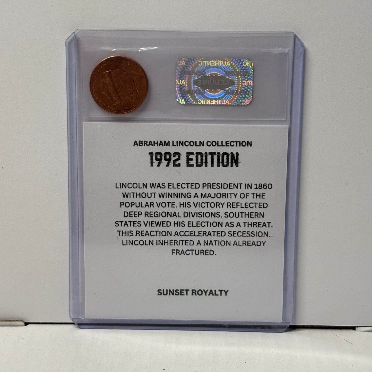 1992 Penny - Abraham Lincoln Collection