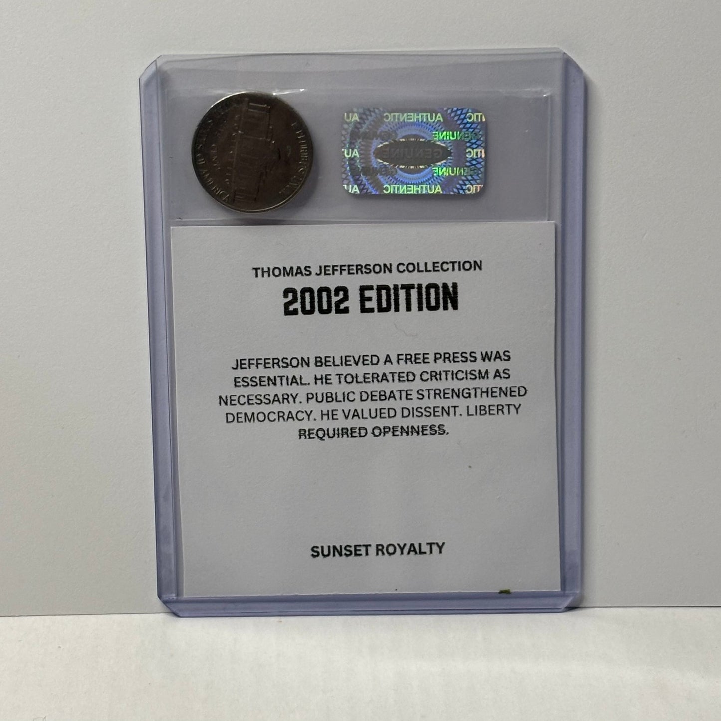 2002 Nickel - Thomas Jefferson Collection