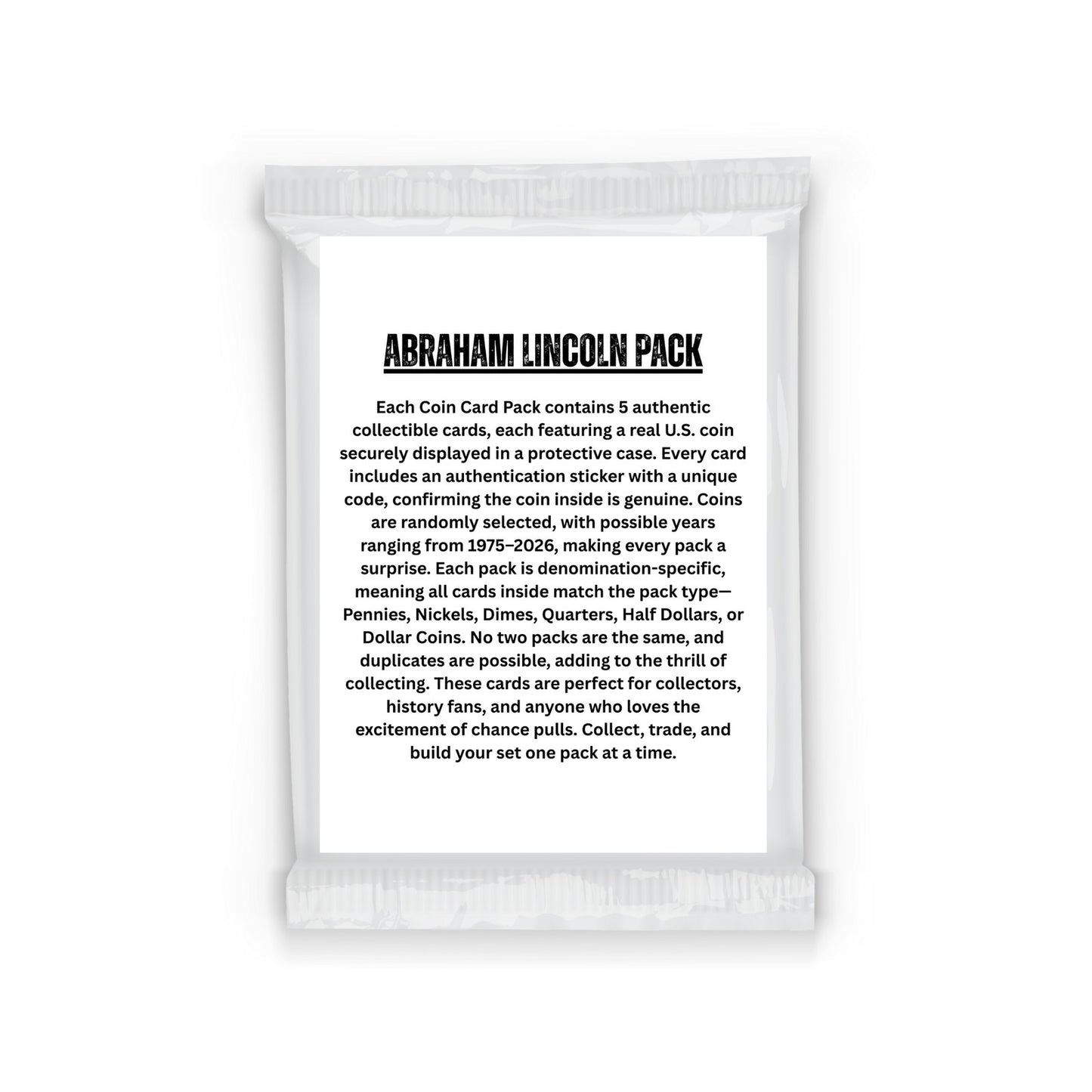 Abraham Lincoln Edition – Coin Card Pack