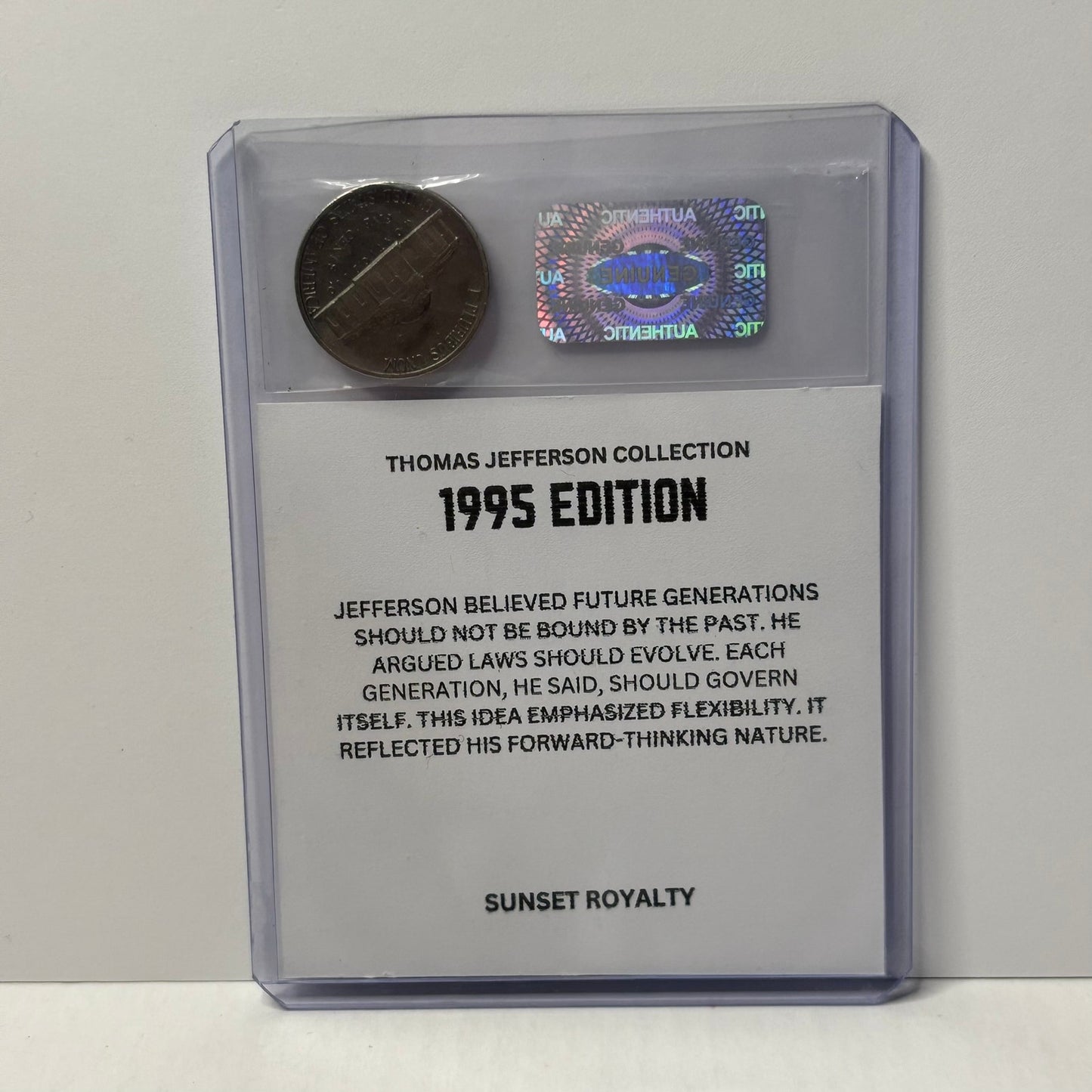 1995 Nickel - Thomas Jefferson Collection