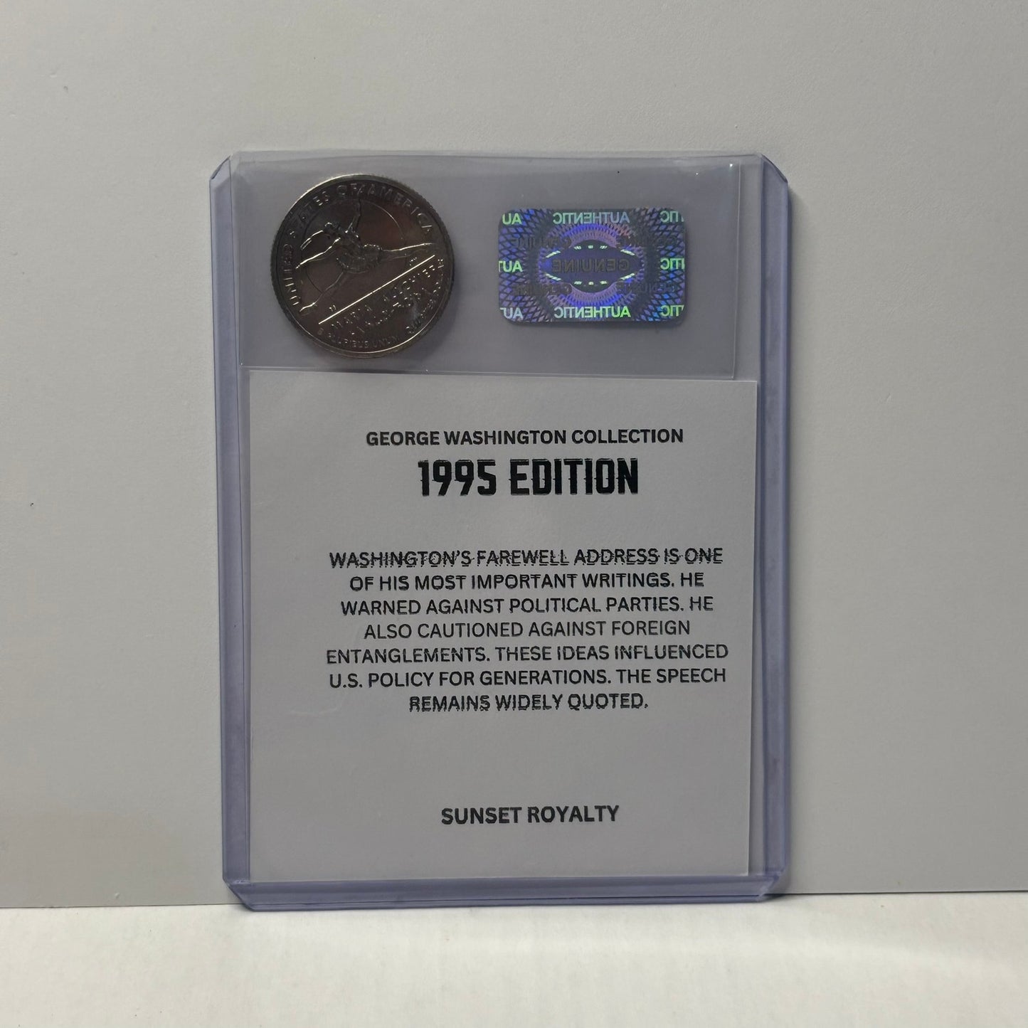 1995 Quarter - George Washington Collection