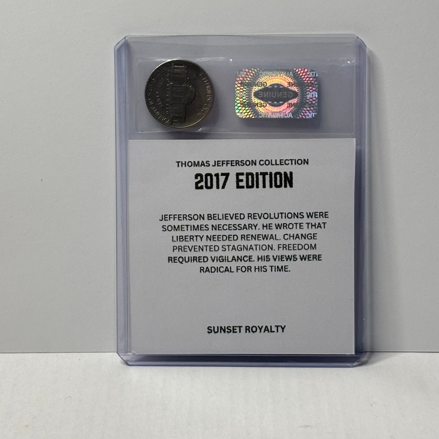 2017 Nickel - Thomas Jefferson Collection